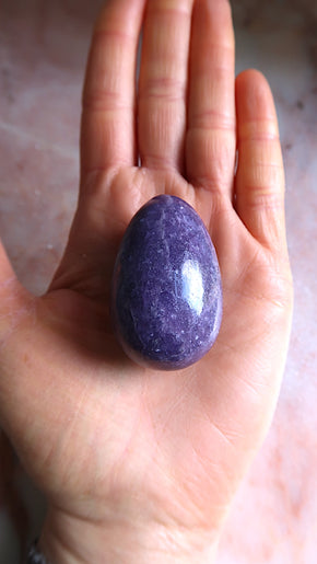 Deep Purple Lepidolite Egg
