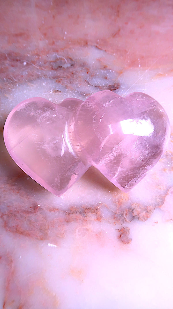 Entwined Rose Quartz Heart