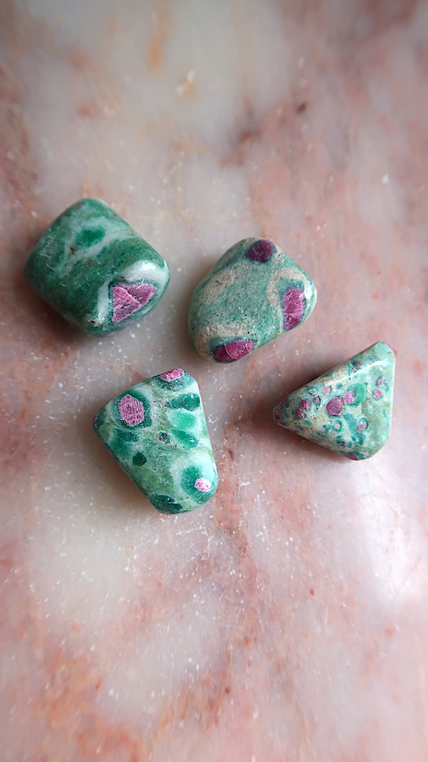 Ruby in fuchsite Tumbles