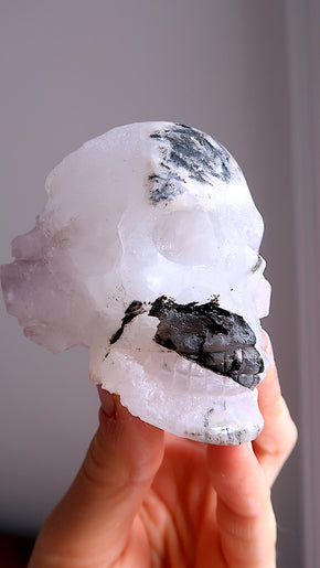 Amethyst Polished & Raw Skull