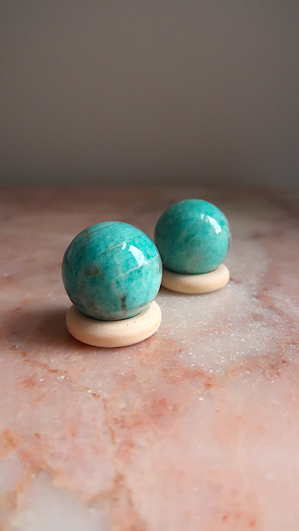 Amazonite Sphere with stand