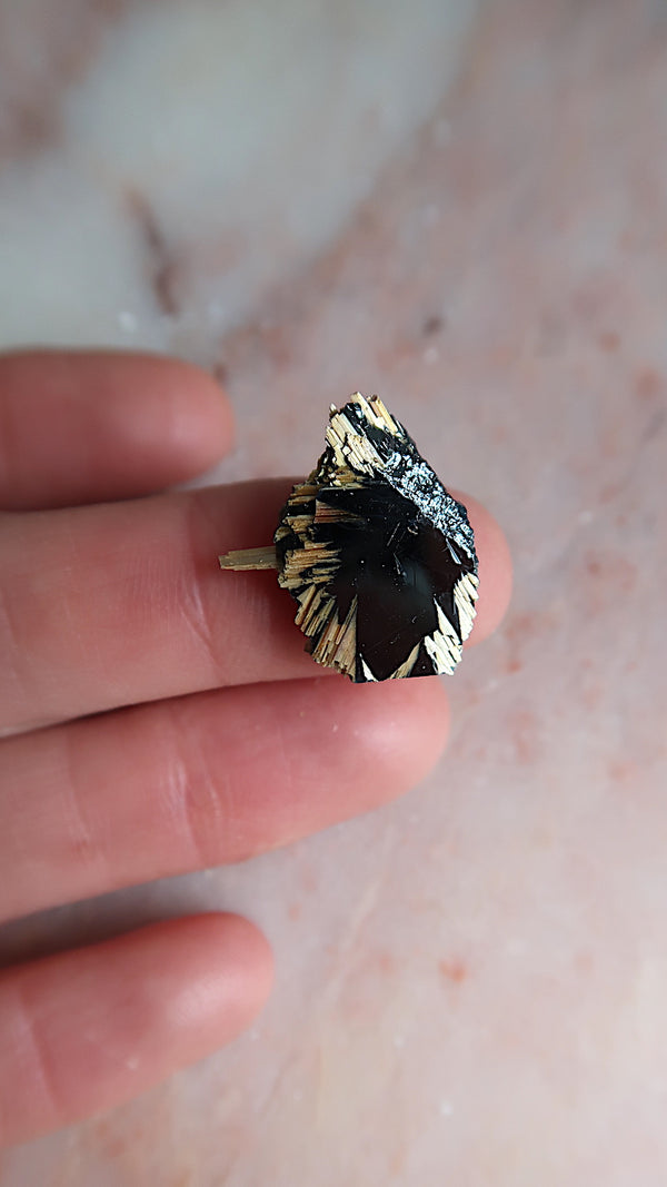 Golden Rutile & Hematite