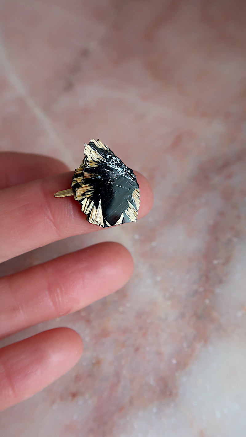 Golden Rutile & Hematite