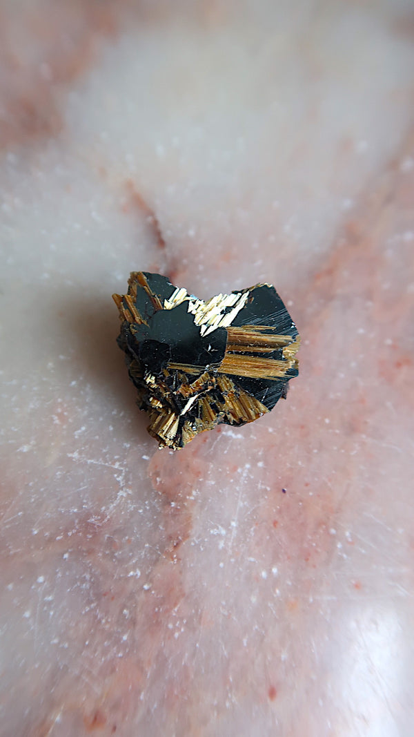 Golden Rutile & Hematite