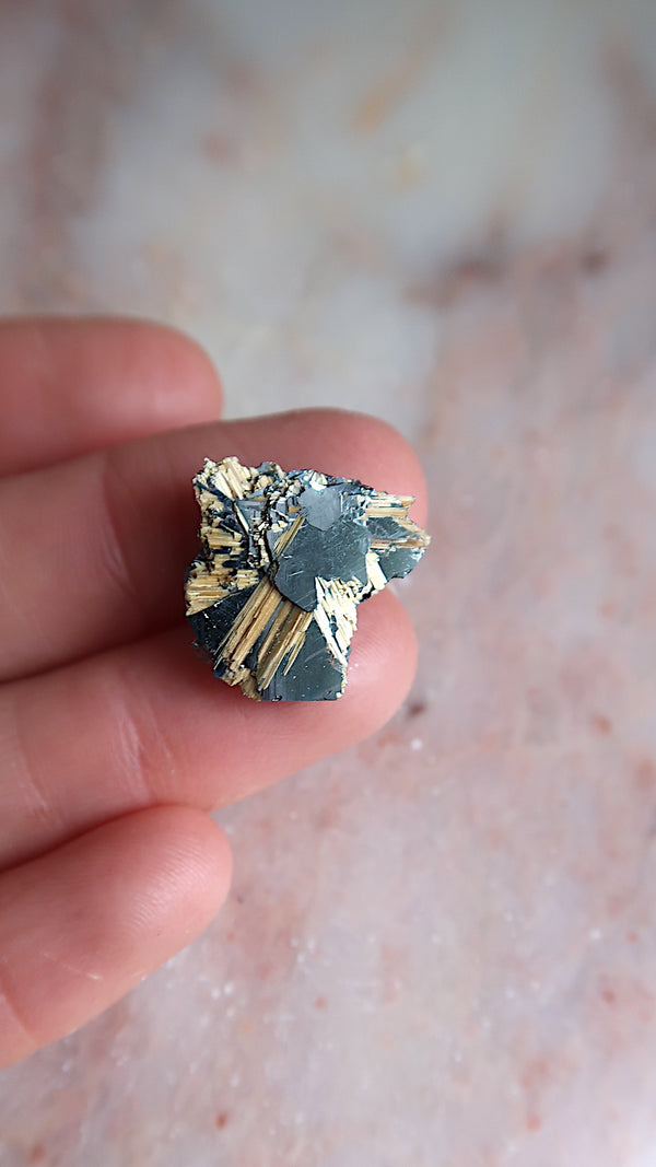 Golden Rutile & Hematite
