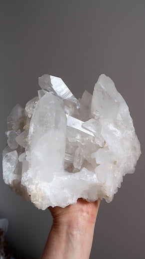 Extra Large Clear Quartz Cluster USA