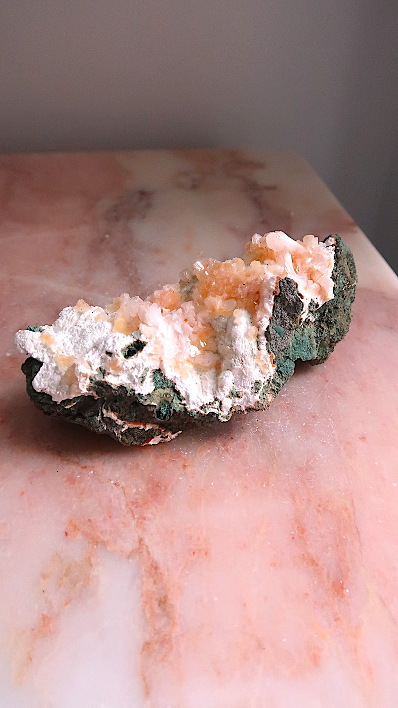 Special Peach Heulandite & Stilbite Cluster