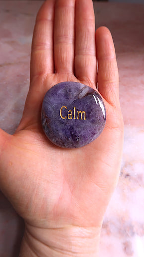 Calm Amethyst Palm stone