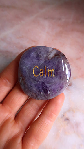 Calm Amethyst Palm stone