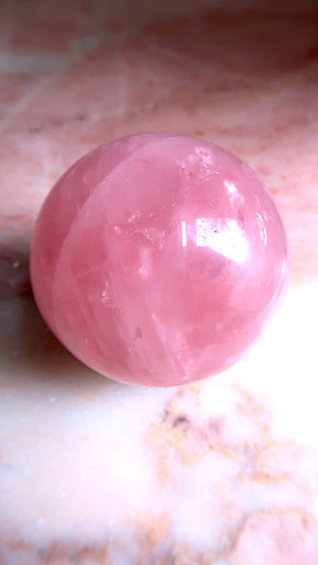 Rose Quartz Sphere (very pink)