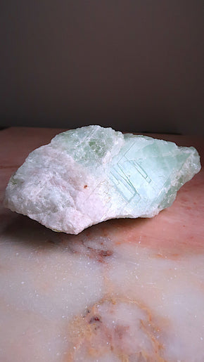 Large raw Aquamarine & Morganite
