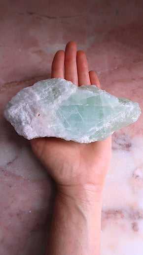 Large raw Aquamarine & Morganite
