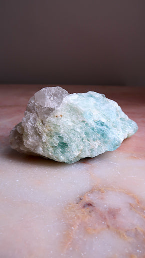 Raw Aquamarine & Smokey Quartz