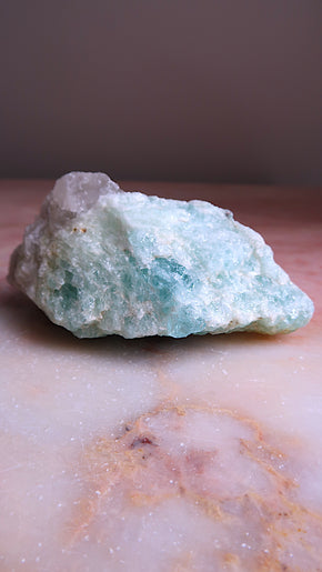 Raw Aquamarine & Smokey Quartz
