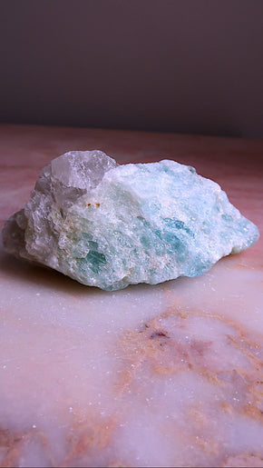 Raw Aquamarine & Smokey Quartz