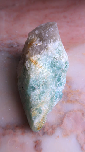 Raw Aquamarine & Smokey Quartz