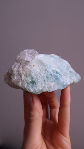Raw Aquamarine & Smokey Quartz
