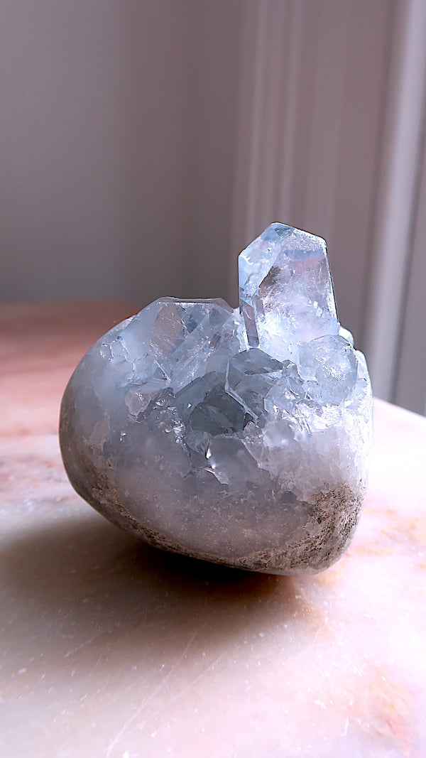 Blue Celestite Heart