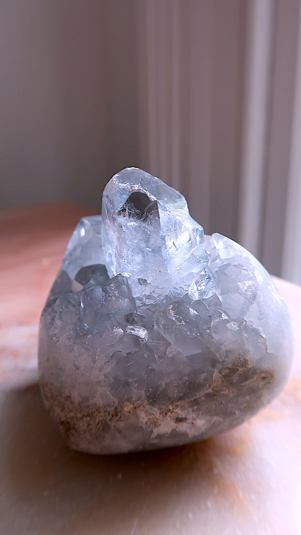 Blue Celestite Heart