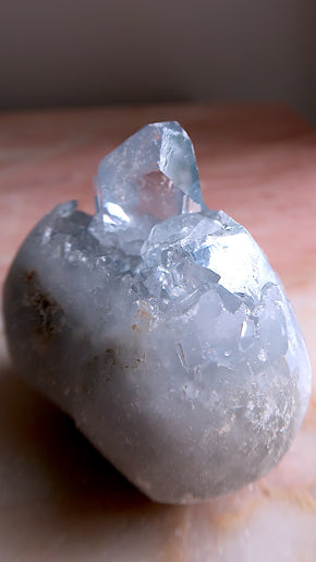 Blue Celestite Heart