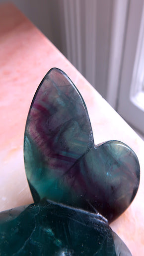 Green & Aqua Fluorite Butterfly