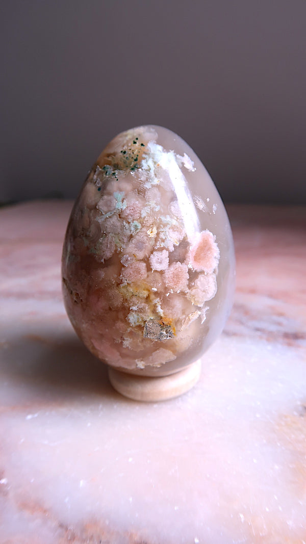 Flower Agate Egg