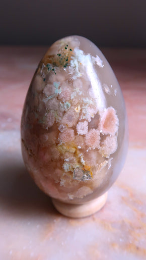 Flower Agate Egg