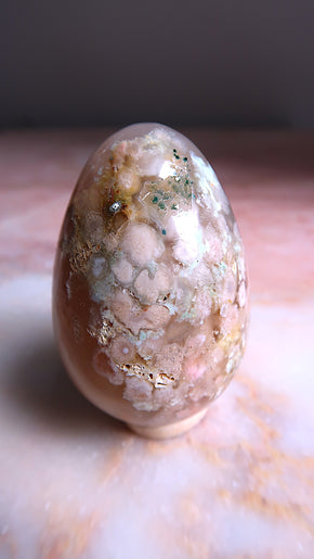 Flower Agate Egg