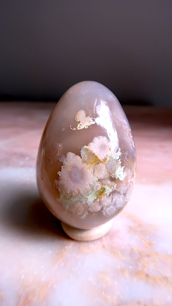 Flower Agate Egg