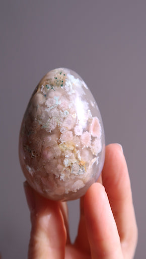 Flower Agate Egg