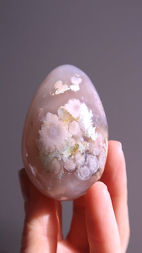 Flower Agate Egg