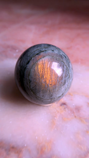 Labradorite Sphere (pink flash)