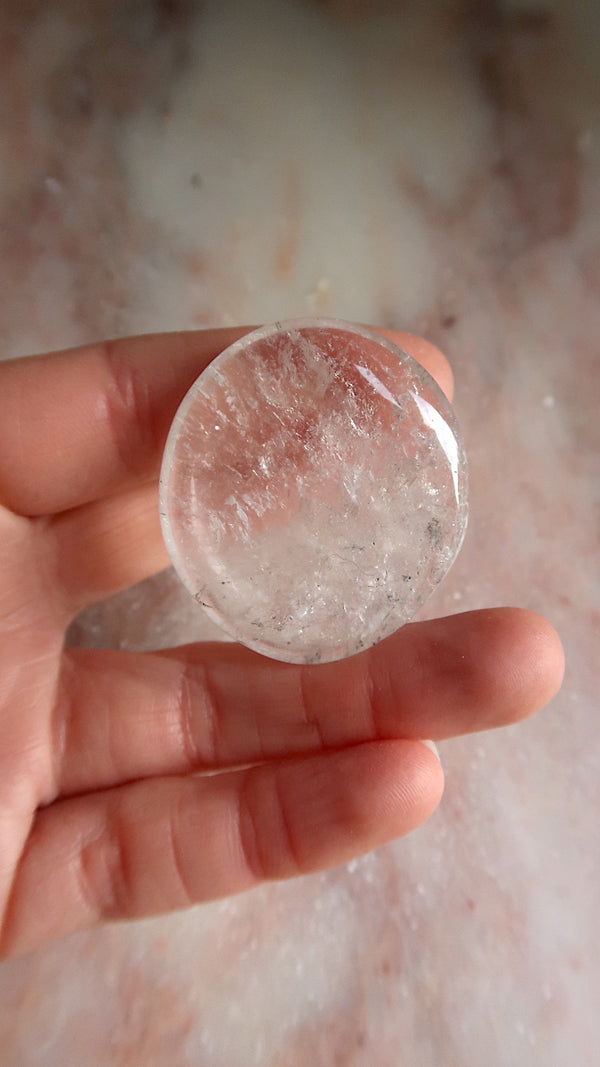 Clear Quartz Palm Stone