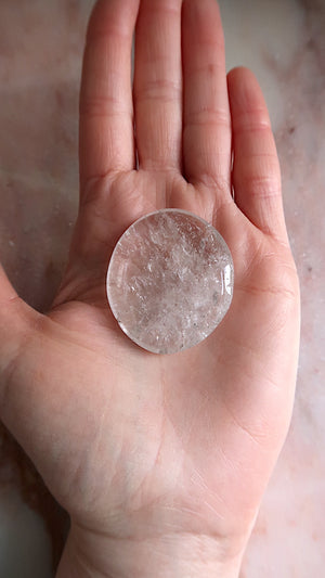 Clear Quartz Palm Stone