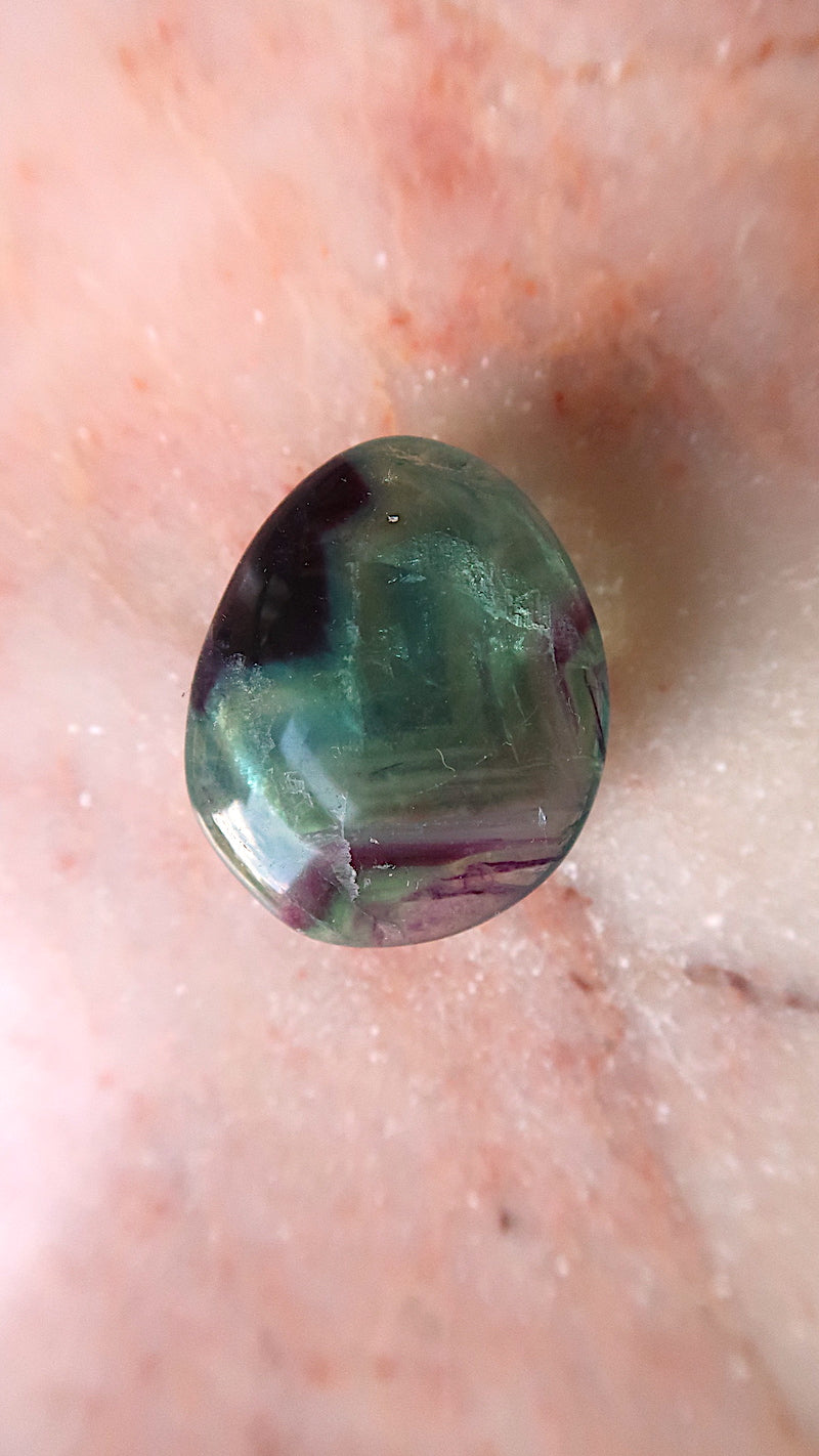 Rainbow Fluorite Palm Stone