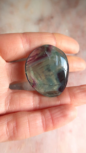 Rainbow Fluorite Palm Stone