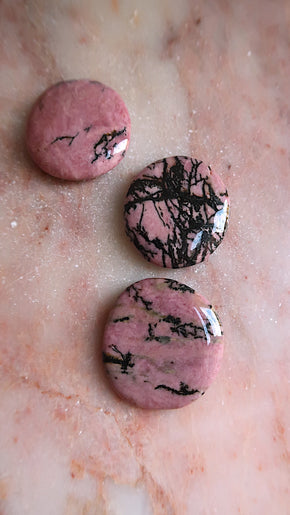 Rhodonite Palm Stone