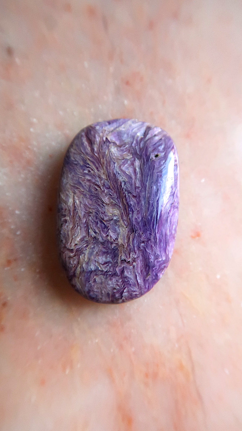 Charoite Palm Stone