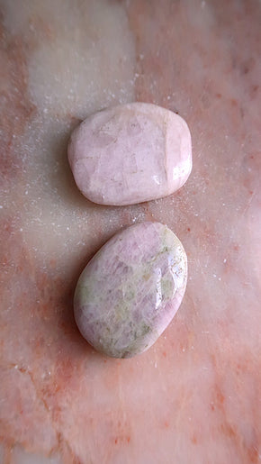 Pink Kunzite Palm Stone