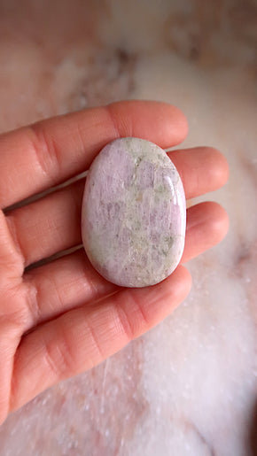 Pink Kunzite Palm Stone