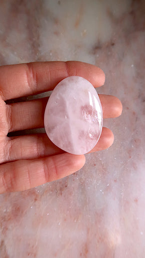 Rose Quartz Palm Stone