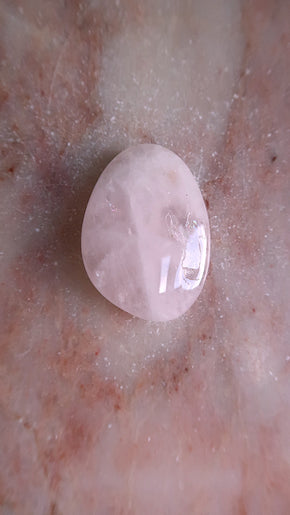 Rose Quartz Palm Stone