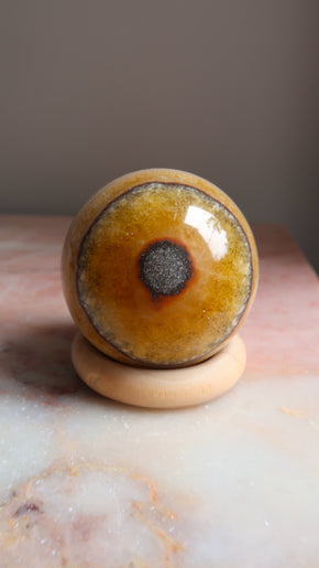 Honey Calcite Sphere