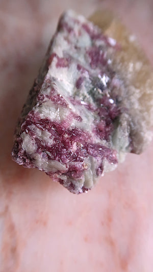 Pink Tourmaline & Calcite