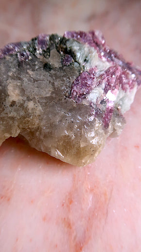 Pink Tourmaline & Calcite