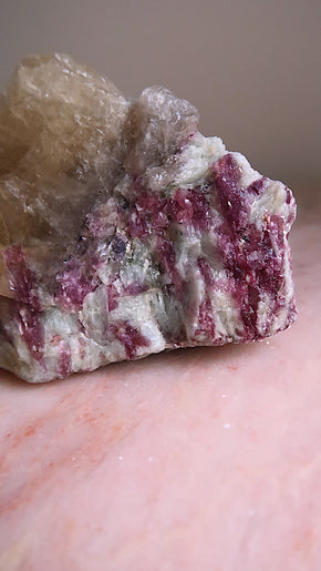 Pink Tourmaline & Calcite