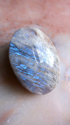Rainbow Moonstone Palm Stone
