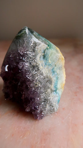 Raw Amethyst With Blue Inclusions