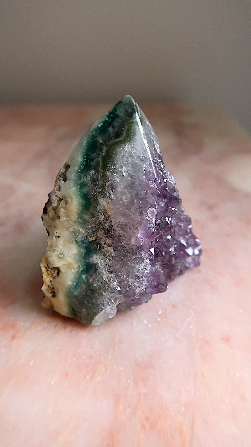 Raw Amethyst With Blue Inclusions