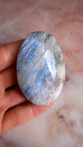 Rainbow Moonstone Palm Stone